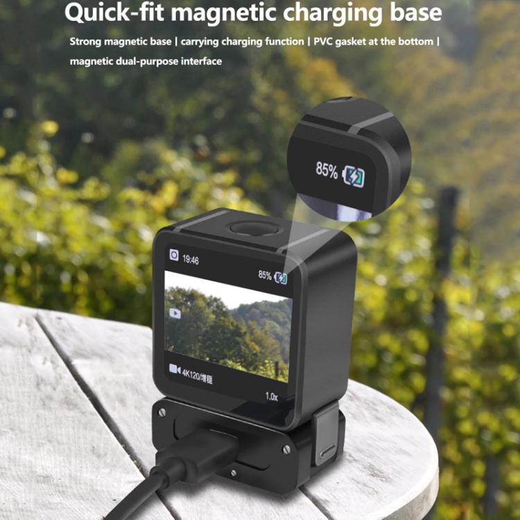 For DJI Osmo Action 2 Camera Magnetic Charging Base with 1/4 Inch & Arri Hole, Spec: Set A - Mount & Holder by buy2fix | Online Shopping UK | buy2fix