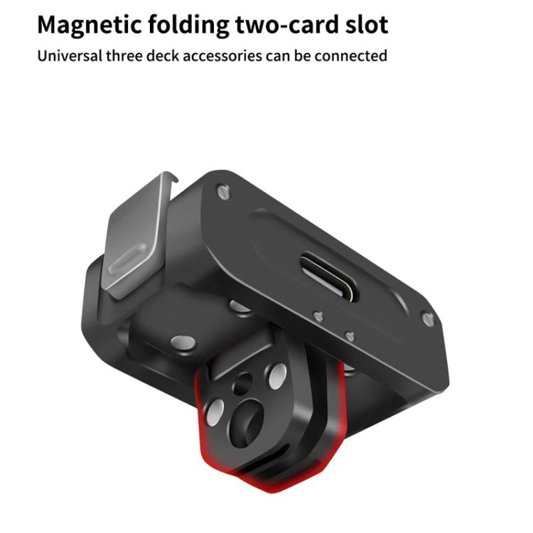 For DJI Osmo Action 2 Camera Magnetic Charging Base with 1/4 Inch & Arri Hole, Spec: Set A - Mount & Holder by buy2fix | Online Shopping UK | buy2fix