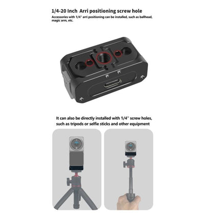 For DJI Osmo Action 2 Camera Magnetic Charging Base with 1/4 Inch & Arri Hole, Spec: Set A - Mount & Holder by buy2fix | Online Shopping UK | buy2fix