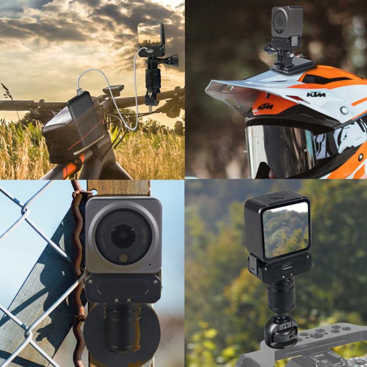 For DJI Osmo Action 2 Camera Magnetic Charging Base with 1/4 Inch & Arri Hole, Spec: Set A - Mount & Holder by buy2fix | Online Shopping UK | buy2fix