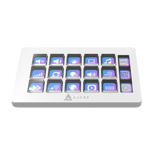 Ajazz AKP153 Multifunctional Console Panel Desktop Assistant Live Stock Tuning Custom Programming Mini Keyboard(White)