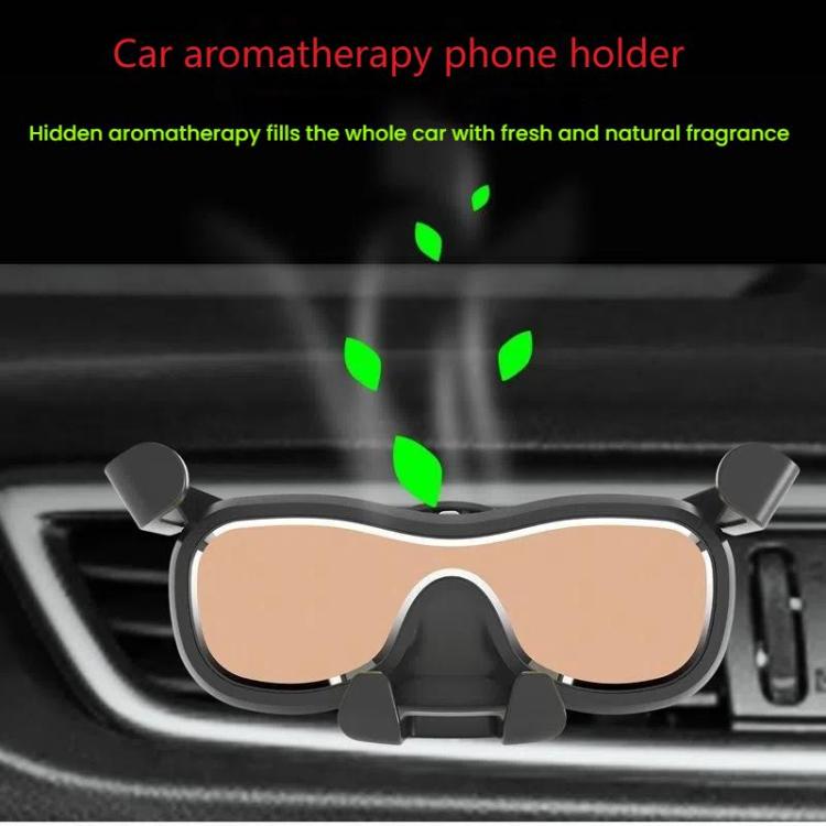 Car Air Conditioning Outlet Aromatherapy Gravity Mobile Phone Holder(Black) - Universal Car Holders by buy2fix | Online Shopping UK | buy2fix