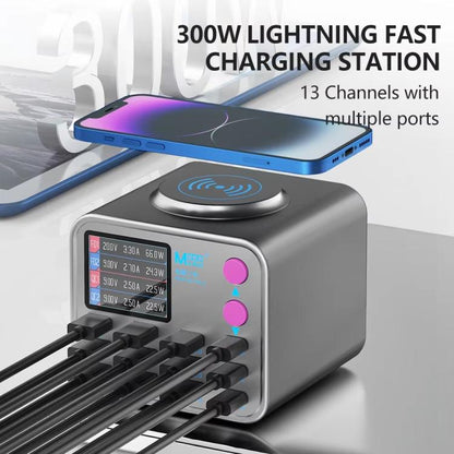 MaAnt DianBa No.2 USB Multi-port Mobile Phone Repair Desktop Charging Station EU Plug - Power Supply by MaAnt | Online Shopping UK | buy2fix