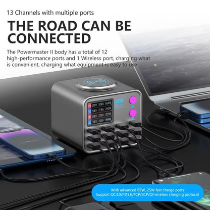 MaAnt DianBa No.2 USB Multi-port Mobile Phone Repair Desktop Charging Station EU Plug - Power Supply by MaAnt | Online Shopping UK | buy2fix