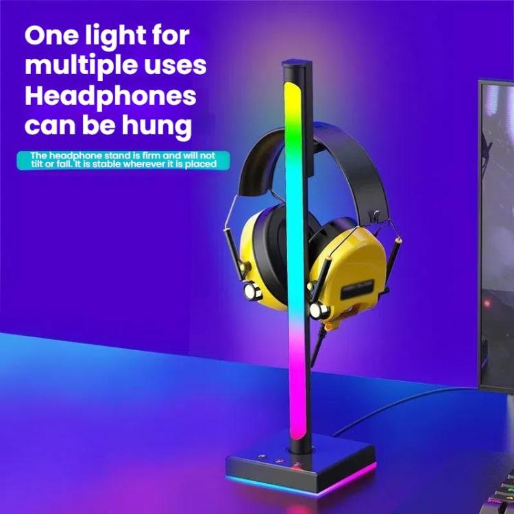 Ajazz ABL190 Pickup Ambient Light Headphone Holder RGB Desktop Ambient Music Lights(White) - Novelty Lighting by Ajazz | Online Shopping UK | buy2fix