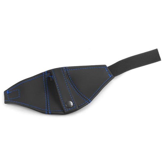 Car Seat Safety Belt Buckle Racing Car Seat Belt Limiter Guard(Leather Blue Line)