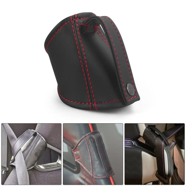 Car Seat Safety Belt Buckle Racing Car Seat Belt Limiter Guard(Leather Blue Line) - Seat Belts & Padding by buy2fix | Online Shopping UK | buy2fix