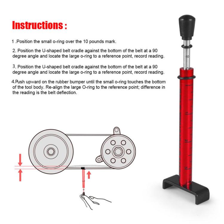 Motorcycle Belt Tension Test Tool For Belt Replacement / Adjustment Or Wheel Repair(Gold) - Motorcycle Maintenance Tools by buy2fix | Online Shopping UK | buy2fix