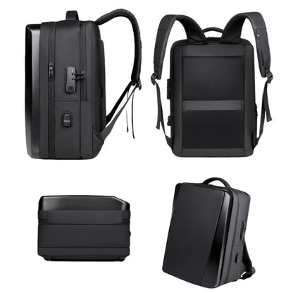 OUMANTU 966 Large-Capacity Waterproof Three-Dimensional Password Lock Laptop Backpack(Black) - Backpack by OUMANTU | Online Shopping UK | buy2fix