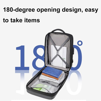 OUMANTU 966 Large-Capacity Waterproof Three-Dimensional Password Lock Laptop Backpack(Black) - Backpack by OUMANTU | Online Shopping UK | buy2fix