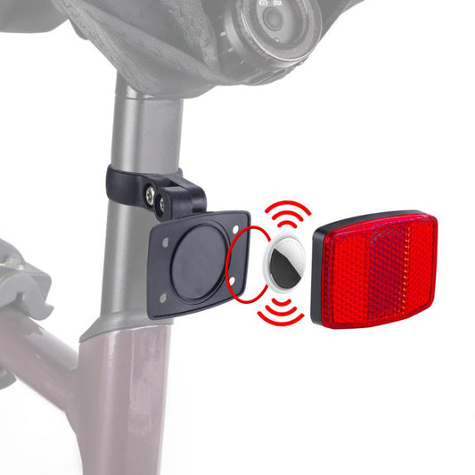 For AirTag Locator Reflective Taillight Bicycle Seat Tube Bracket Anti-Theft Tracker Accessories(White Light) - Bicycle Series by buy2fix | Online Shopping UK | buy2fix