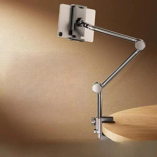 3-section Cantilever Phone Tablet Desk Bedside Stand With Foldable Metal Arm For 4-10.2inch - Lazy Bracket by buy2fix | Online Shopping UK | buy2fix