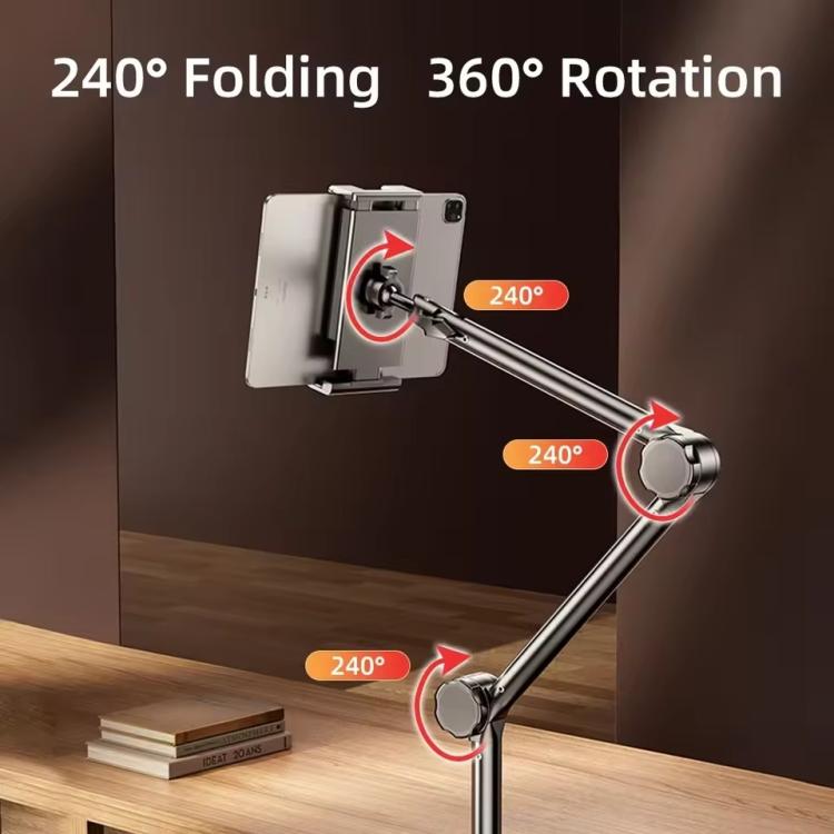 2-section Cantilever Phone Tablet Desk Bedside Stand With Foldable Metal Arm For 4-10.2inch - Lazy Bracket by buy2fix | Online Shopping UK | buy2fix
