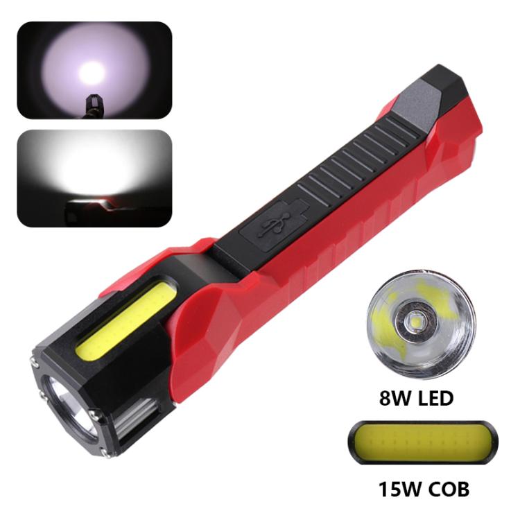 Magnet-Hook COB Rotating Strong Light Emergency Work Light(Red) - Other Tools by buy2fix | Online Shopping UK | buy2fix