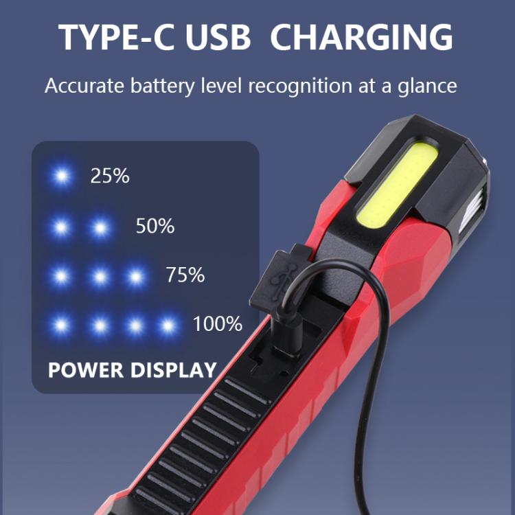 Magnet-Hook COB Rotating Strong Light Emergency Work Light(Red) - Other Tools by buy2fix | Online Shopping UK | buy2fix