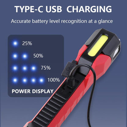 Magnet-Hook COB Rotating Strong Light Emergency Work Light(Red) - Other Tools by buy2fix | Online Shopping UK | buy2fix