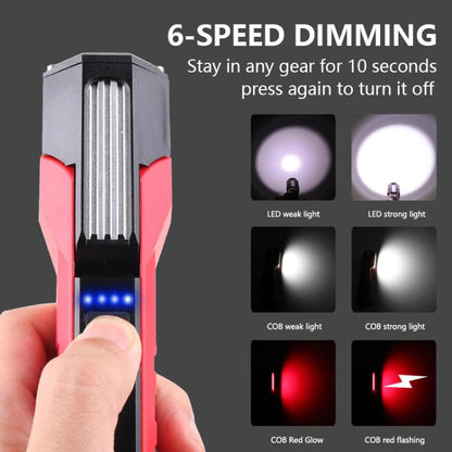 Magnet-Hook COB Rotating Strong Light Emergency Work Light(Red) - Other Tools by buy2fix | Online Shopping UK | buy2fix