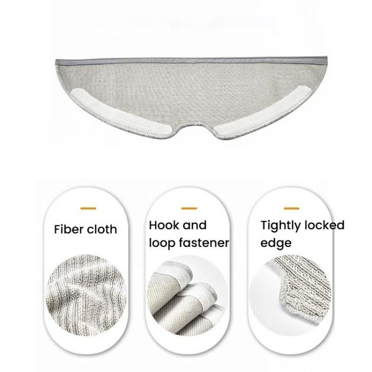 2pcs /Pack Mop Pads For Xiaomi Mijia 1C / 2C / 1T Robot Vacuum Cleaner Accessories(Gray) - For Xiaomi Accessories by buy2fix | Online Shopping UK | buy2fix