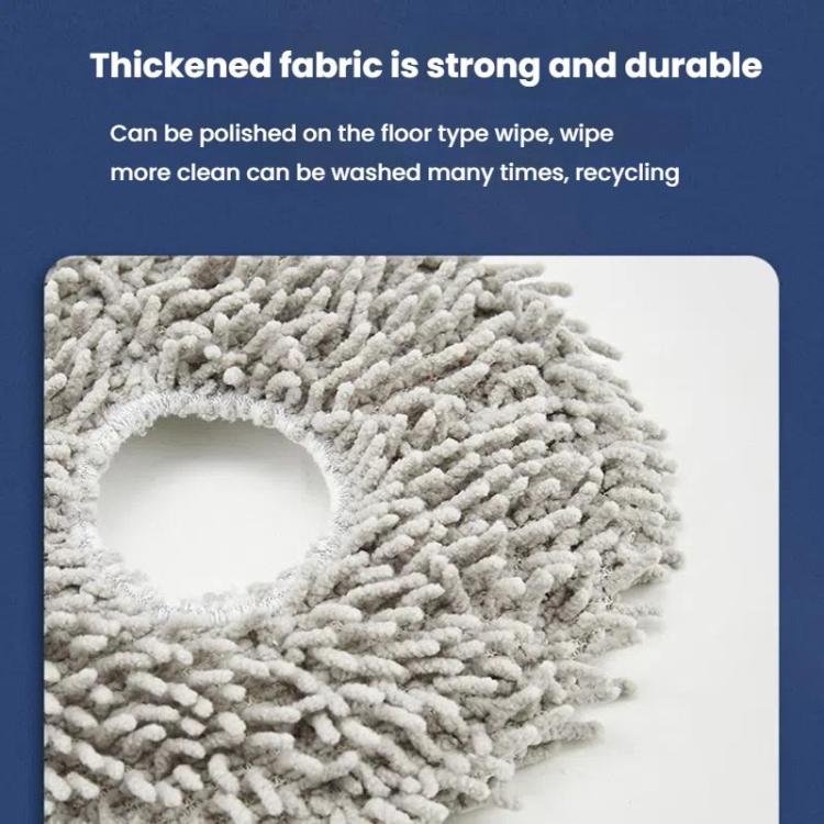 2pcs /Pack Mop Pads Rag For Ecovacs DEEBOT X1 TURBO / X1 PLUS/ X1 OMNI / T10 TURBO(Gray) - For ECOVACS Accessories by buy2fix | Online Shopping UK | buy2fix