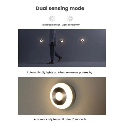 LED Motion Sensor Light With Hidden Hook Adhesive Pads and Magnet(Warm Light) - Sensor LED Lights by buy2fix | Online Shopping UK | buy2fix