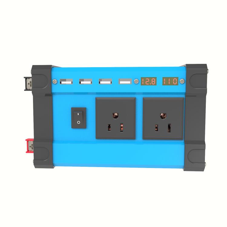Gurxun 4 USB Ports Digital Display Modified Square Wave Inverter, Spec: 500W US Plug 12V To 110V - Modified Square Wave by Gurxun | Online Shopping UK | buy2fix