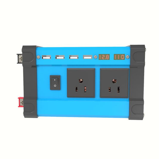 Gurxun 4 USB Ports Digital Display Modified Square Wave Inverter, Spec: 500W US Plug 12V To 110V - Modified Square Wave by Gurxun | Online Shopping UK | buy2fix