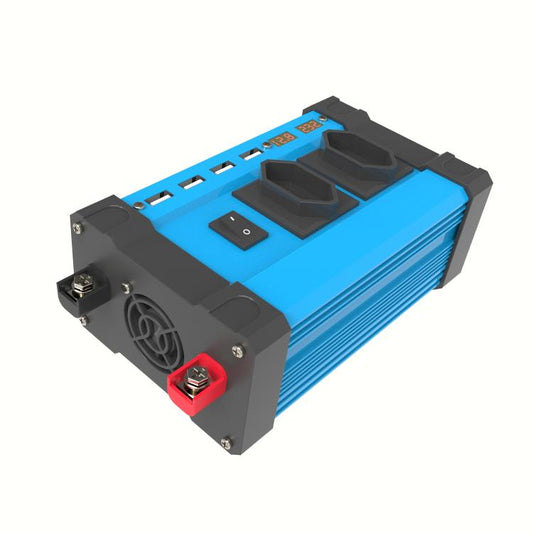 Gurxun 4 USB Ports Digital Display Modified Square Wave Inverter, Spec: 300W Brazil Plug 12V To 110V - Modified Square Wave by Gurxun | Online Shopping UK | buy2fix