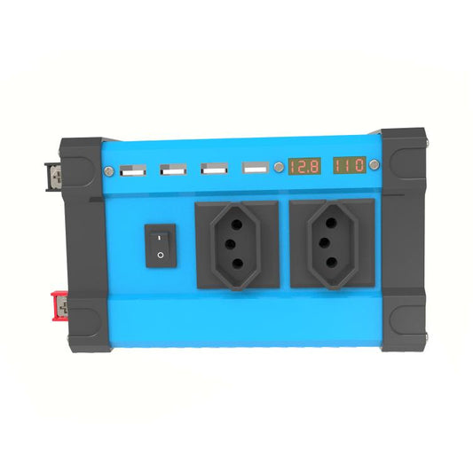 Gurxun 4 USB Ports Digital Display Modified Square Wave Inverter, Spec: 500W Brazil Plug 12V To 110V - Modified Square Wave by Gurxun | Online Shopping UK | buy2fix