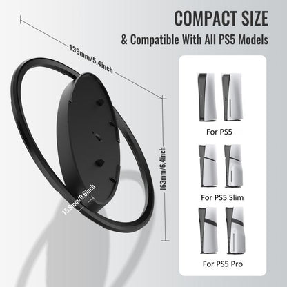 For PS5 / PS5 Slim / PS5 Pro Game Console Desktop Vertical Stand Non-Slip Base(Black) - Holder by buy2fix | Online Shopping UK | buy2fix