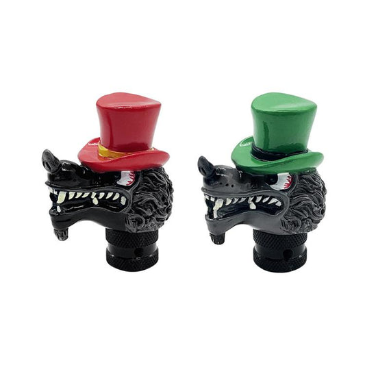 Wolf Head Detachable Car Manual Gear Lever Modification(Red) - Shift Knob by buy2fix | Online Shopping UK | buy2fix