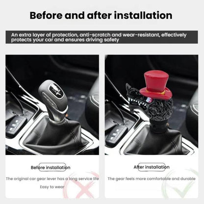Wolf Head Detachable Car Manual Gear Lever Modification(Red) - Shift Knob by buy2fix | Online Shopping UK | buy2fix
