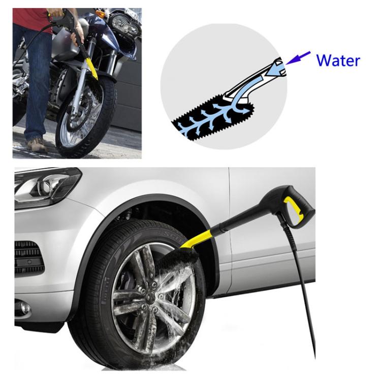 For Karcher K2 / K3 / K4 / K5 / K6 / K7 High Pressure Car Washer Wheel Rim Washing Brush(Yellow) - Car Washer & Accessories by buy2fix | Online Shopping UK | buy2fix