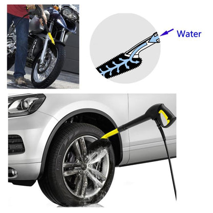 For Karcher K2 / K3 / K4 / K5 / K6 / K7 High Pressure Car Washer Wheel Rim Washing Brush(Yellow) - Car Washer & Accessories by buy2fix | Online Shopping UK | buy2fix