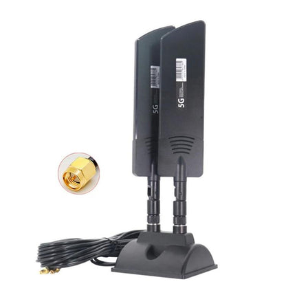 42dbi 5G Router External Antenna Outdoor Long Range WiFi Signal Coverage Booster, Spec: SMA Male Black - SMA/RP-SMA Antenna by buy2fix | Online Shopping UK | buy2fix