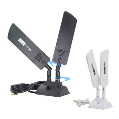 42dbi 5G Router External Antenna Outdoor Long Range WiFi Signal Coverage Booster, Spec: TS9 White - SMA/RP-SMA Antenna by buy2fix | Online Shopping UK | buy2fix