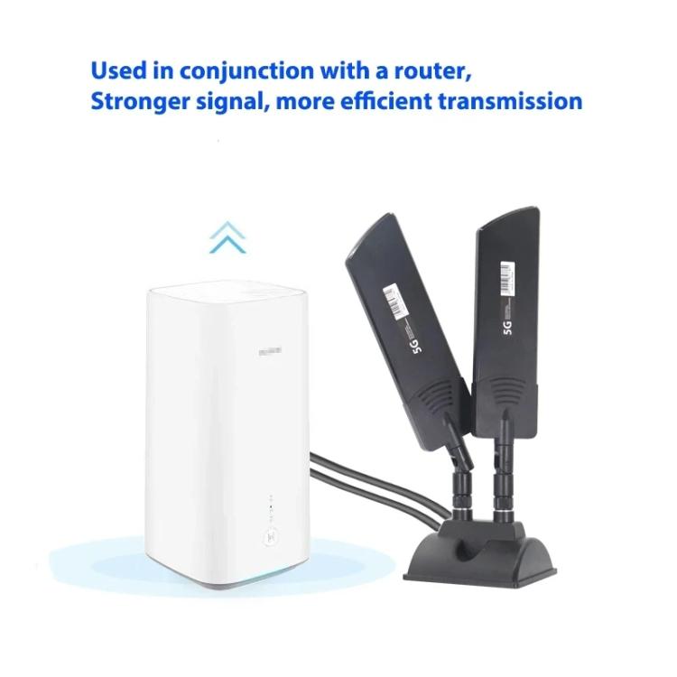 42dbi 5G Router External Antenna Outdoor Long Range WiFi Signal Coverage Booster, Spec: SMA Male Black - SMA/RP-SMA Antenna by buy2fix | Online Shopping UK | buy2fix
