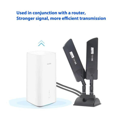 42dbi 5G Router External Antenna Outdoor Long Range WiFi Signal Coverage Booster, Spec: SMA Male Black - SMA/RP-SMA Antenna by buy2fix | Online Shopping UK | buy2fix
