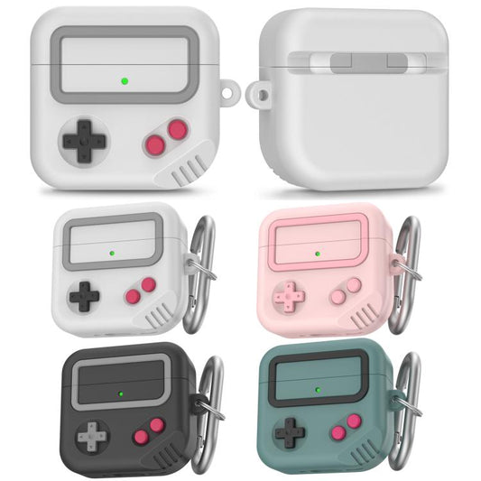For AirPods 4 AhaStyle JY21 Silicone Earphone Protective Case Split Drip Cartoon Personalized Protective Case(Gray White) - For AirPods 4 by AhaStyle | Online Shopping UK | buy2fix