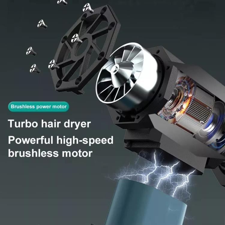 90000RPM 41m/s Mini Brushless Motor Turbo Jet Fan With Magnetic Suction Nozzle(Black) - Car washing supplies by buy2fix | Online Shopping UK | buy2fix