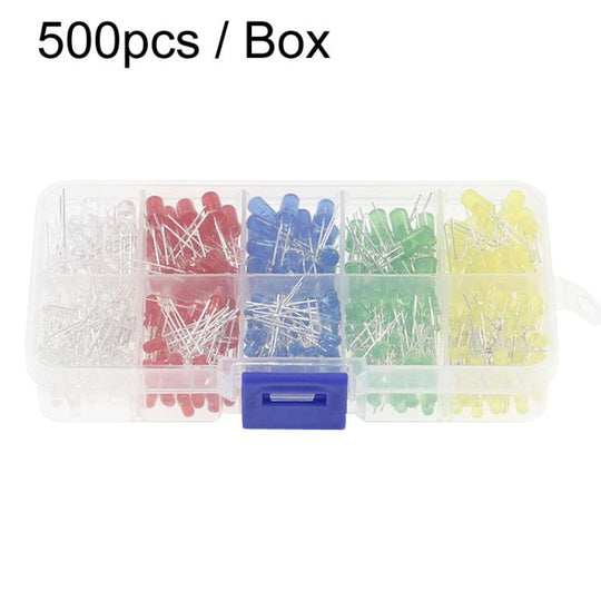 F3 500pcs / Box LED 5 Colors Light Emitting Diode Boxed Set