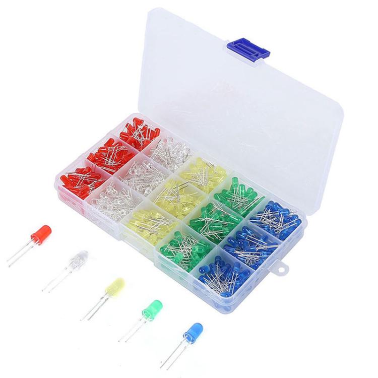 F3 500pcs / Box LED 5 Colors Light Emitting Diode Boxed Set - Resistor / Diodes by buy2fix | Online Shopping UK | buy2fix