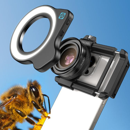 APEXEL 10-20x Zoom Macro Lens With 45-Mode Fill Light Kit for Smartphones - Macro & Wide-angle by APEXEL | Online Shopping UK | buy2fix