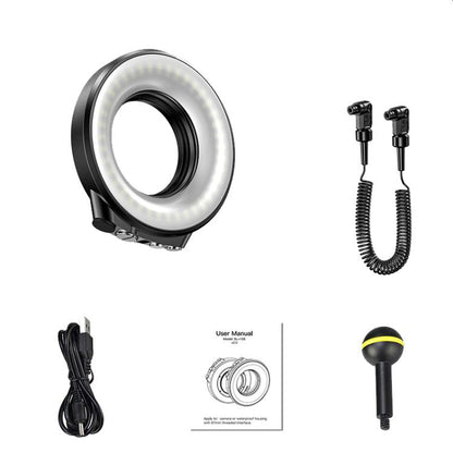 Sea Frogs SL-108 40m/130FT Underwater Photography Macro Ring Light(Black) -  by Sea Frogs | Online Shopping UK | buy2fix