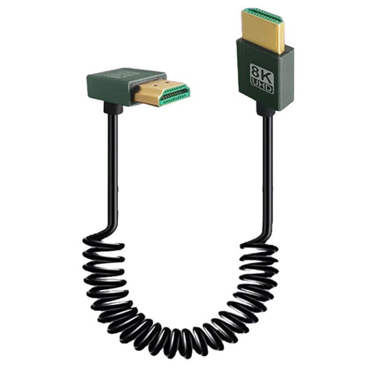 8K 60HZ HDMI 2.1 Spring Cable 0.5m Length, Spec: Reverse Bend