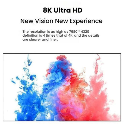 8K 60HZ HDMI 2.1 Spring Cable 0.5m Length, Spec: Reverse Bend - Cable by buy2fix | Online Shopping UK | buy2fix