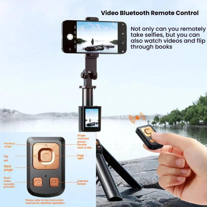 Mobile Phone Screen Mirroring Selfie Stick Real-time Display Mobile Phone Rear Photo Live Tripod Stand(Black) - Selfie Sticks by buy2fix | Online Shopping UK | buy2fix