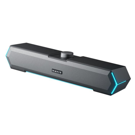 Havit M19 RGB Lighting Effect Desktop Computer Wired Speaker, Color: Black Bluetooth Version -  by Havit | Online Shopping UK | buy2fix
