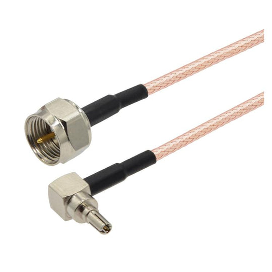 30cm F Male Straight to CRC9 Male 90 Degree Coaxial RF Cable RG316 Jumper Cable