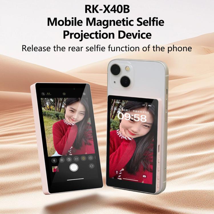 Mobile Phone Selfie Wireless Same Screen Player Smartphone Magnetic Rear Selfie Monitor Screen(Black) - Others Accessories by buy2fix | Online Shopping UK | buy2fix