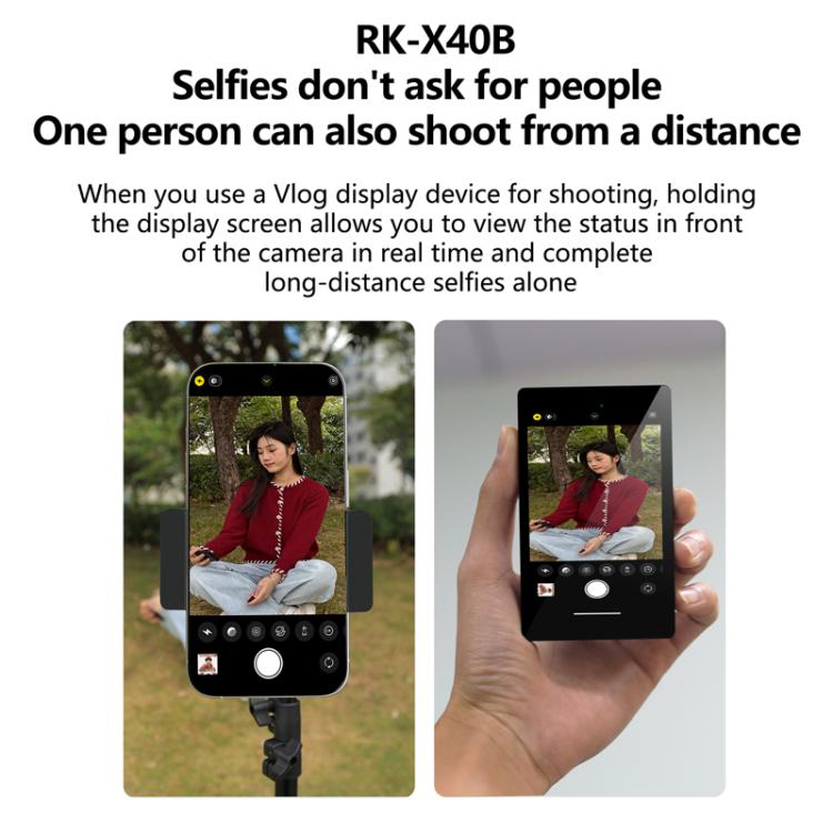 Mobile Phone Selfie Wireless Same Screen Player Smartphone Magnetic Rear Selfie Monitor Screen(Black) - Others Accessories by buy2fix | Online Shopping UK | buy2fix
